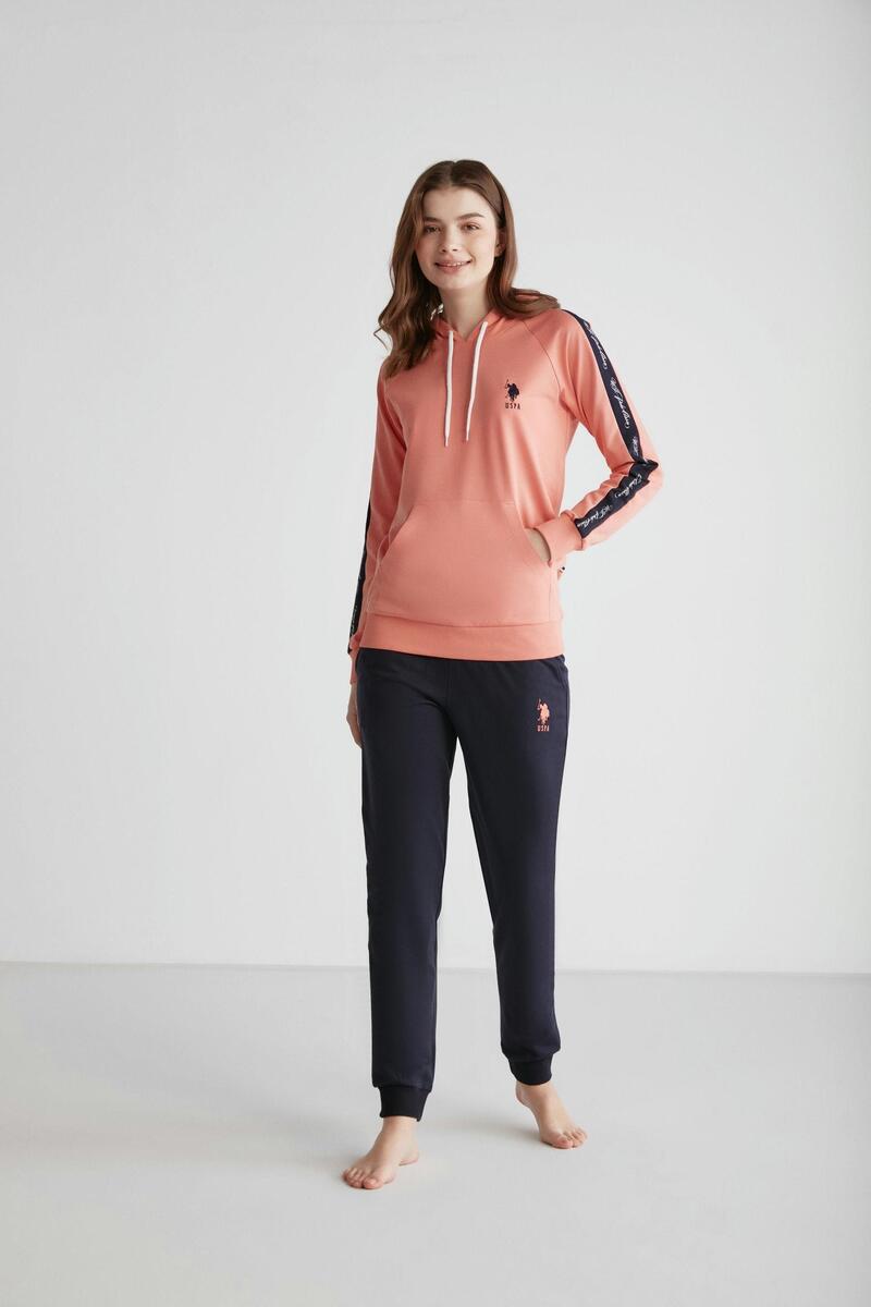 U.S. Polo Assn. 16946 Kadın Kapşonlu Pijama Takımı - SOMON