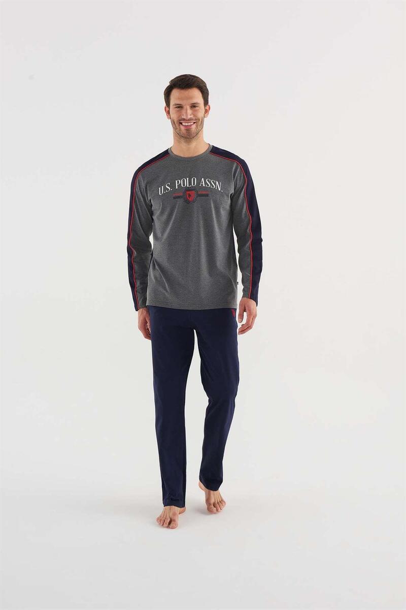 U.s Polo Assn 18620 Erkek Yuvarlak Yaka Pijama Takım - ANTRASİT