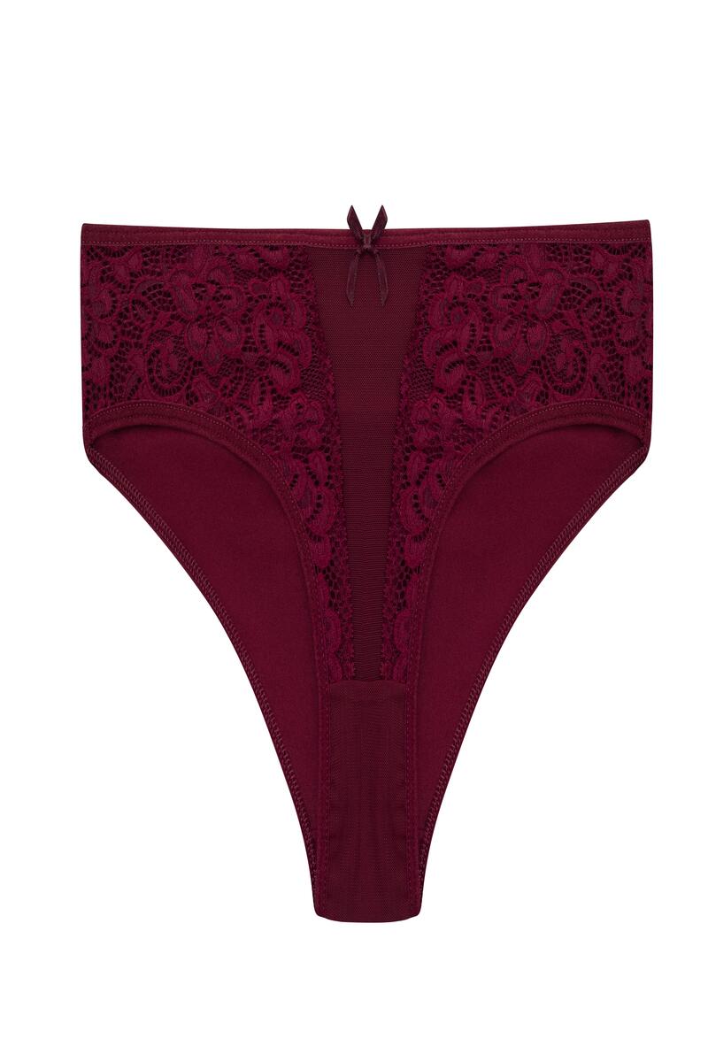 Lüx Drm 2010 Kadın Dantelli Bikini Külot - BORDO