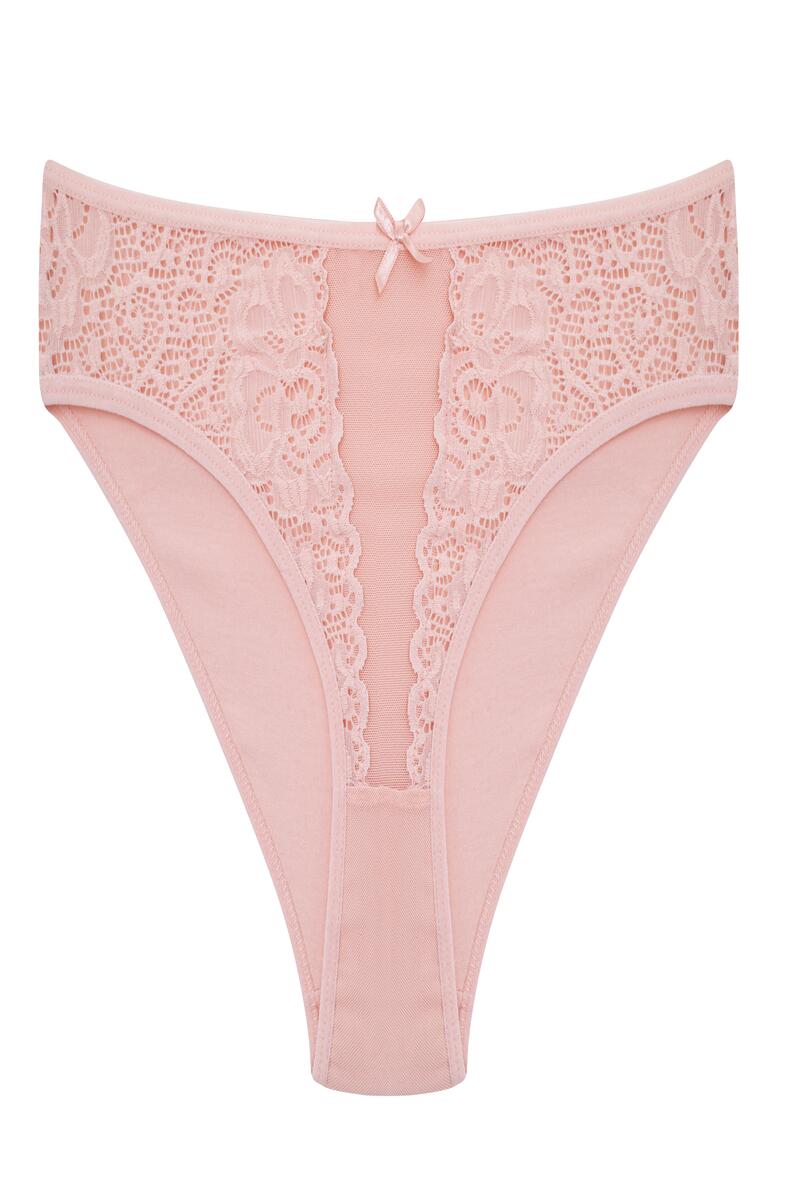 Lüx Drm 2010 Kadın Dantelli Bikini Külot - PUDRA