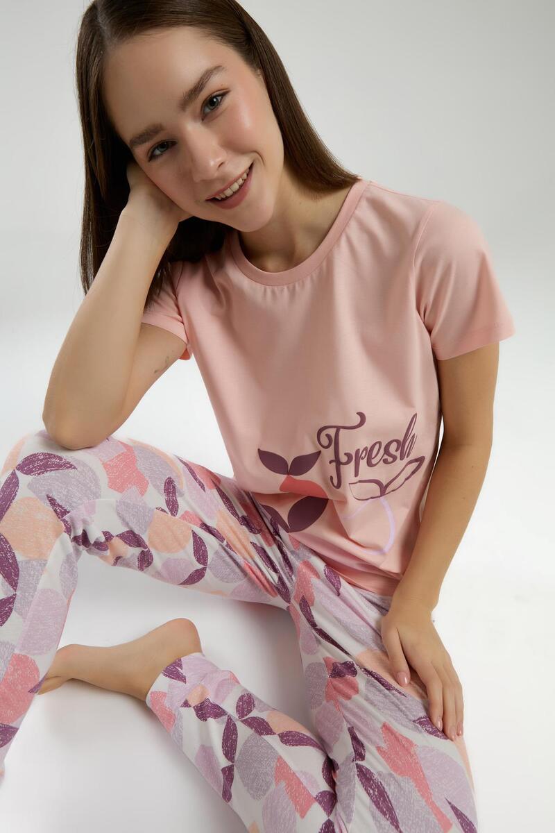Roly Poly Kadın Fresh Desenli Kısa Kol Pijama Takım - SOMON