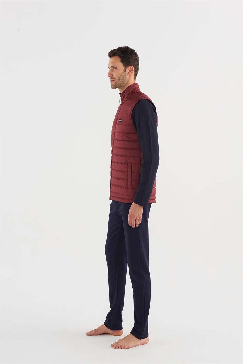 Mod Collection 3763 Erkek Yelekli Eşofman Takım - BORDO