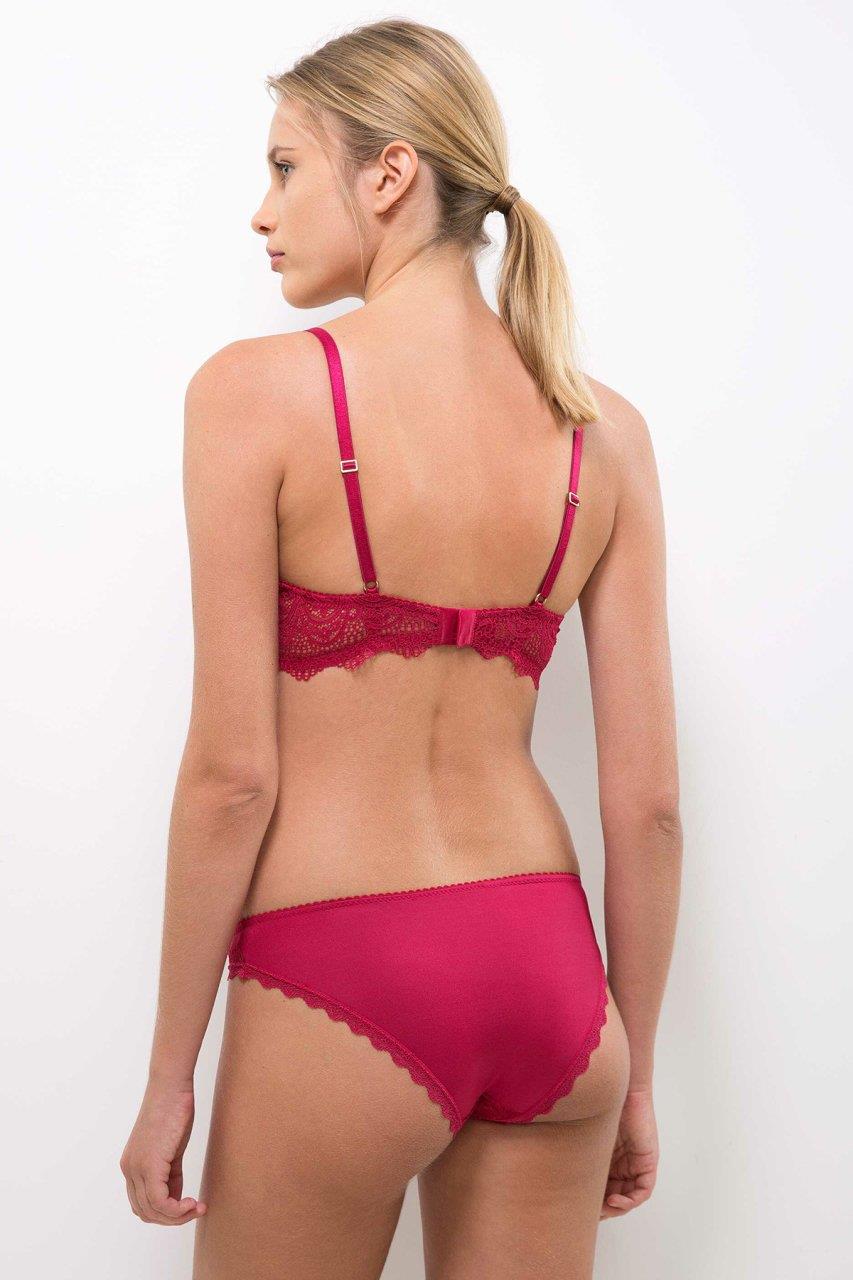 Pierre Cardin 4654 Orlena Balenli Destekli Sütyen Takım - FUŞYA