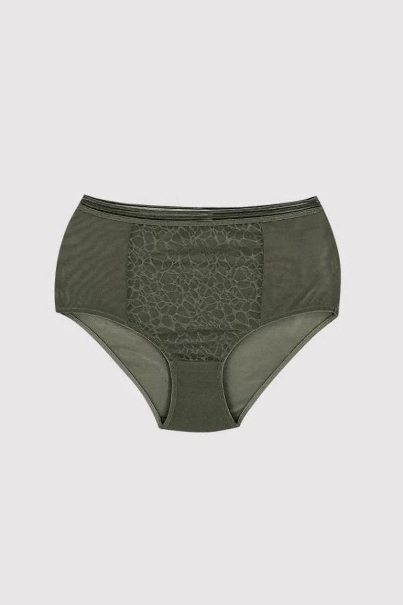 Pierre Cardin 4672 Cenova Balenli Soft Push Up Çiçek Desen Dantelli Büstiyer Takım - YEŞİL