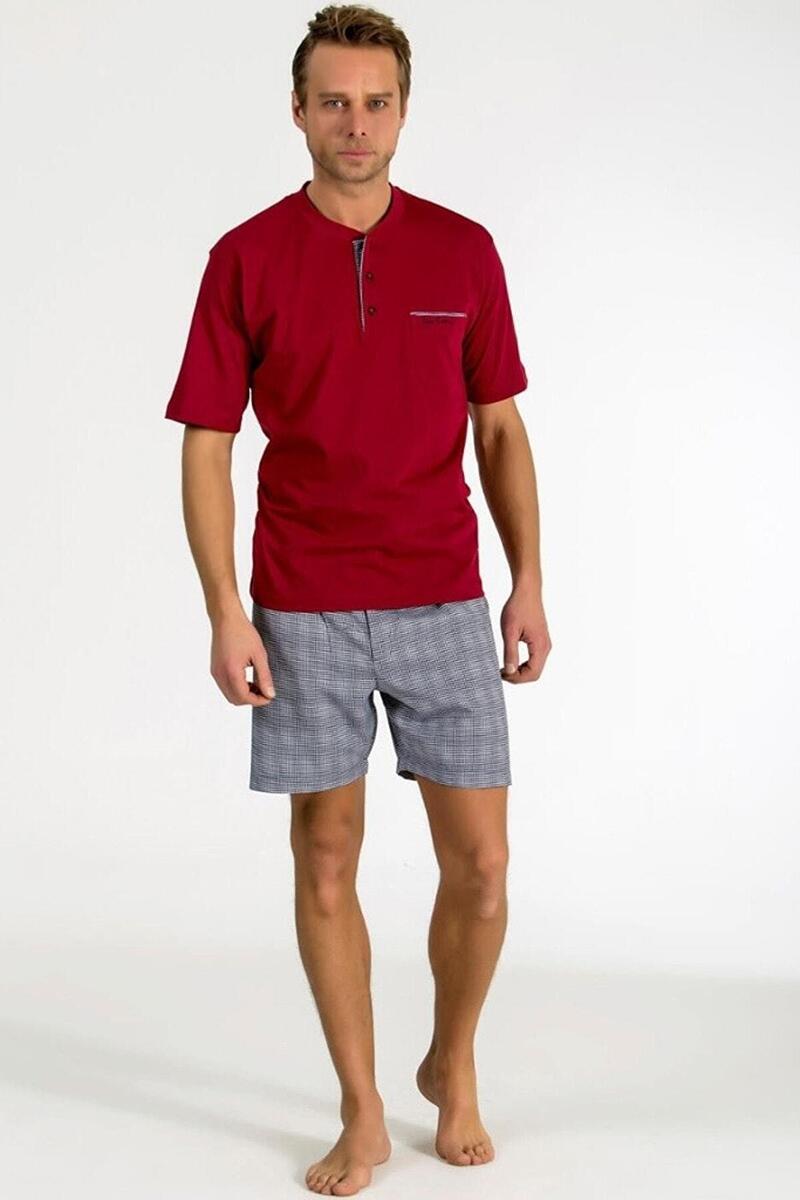 Pierre Cardin 5540 Damat Çeyiz Şortlu Bordo Pijama & Robdöşambır 5li Set - BORDO
