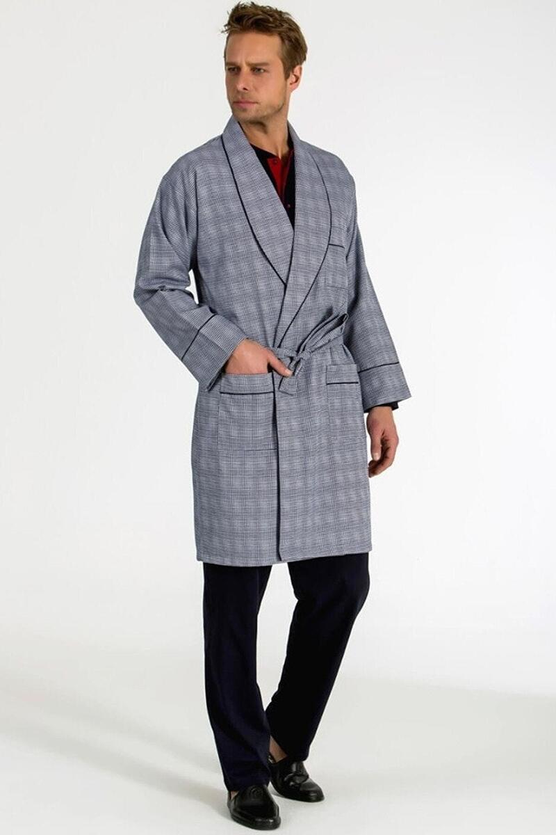 Pierre Cardin 5540 Damat Çeyiz Şortlu Bordo Pijama & Robdöşambır 5li Set - LACİVERT