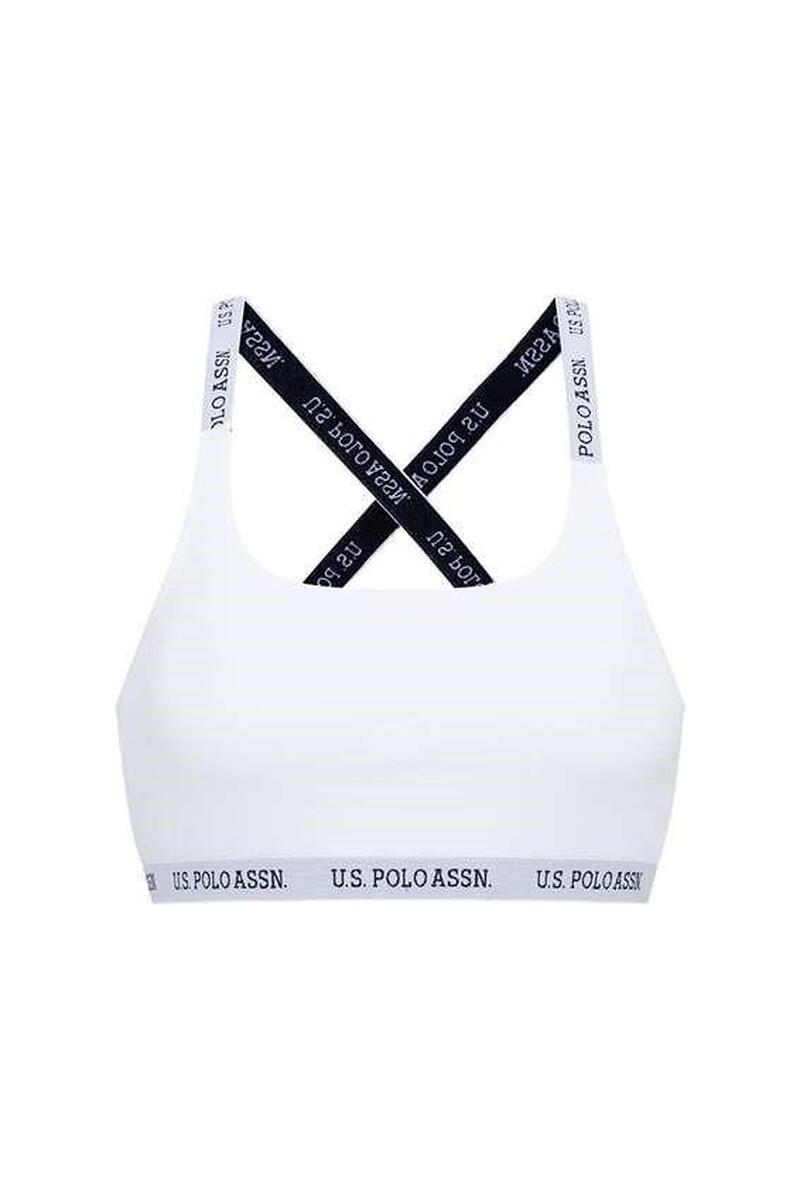 U.S. Polo Assn. 66117 Kadın Mint Çapraz Askılı Büstiyer - BEYAZ