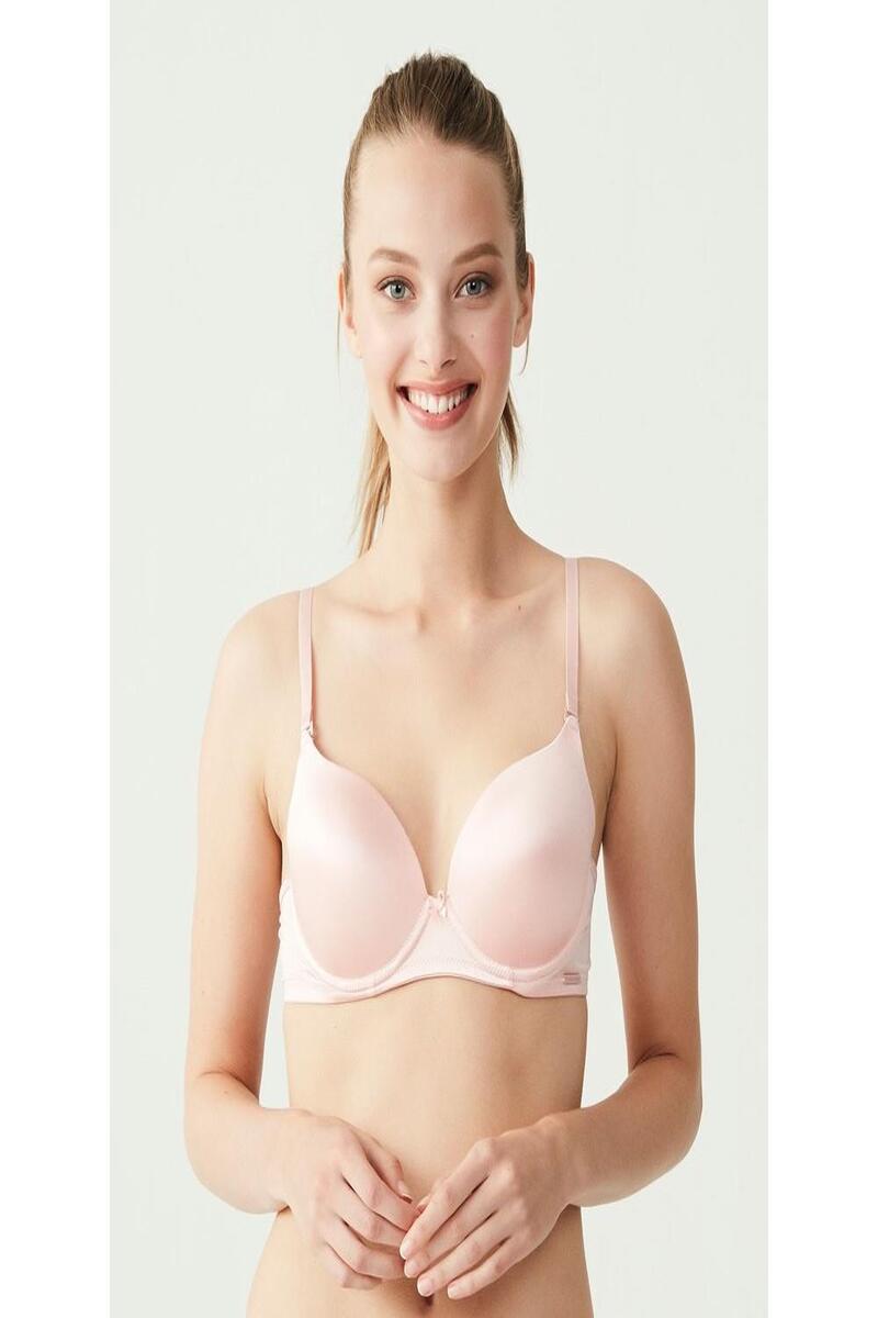 U.S. Polo Assn. 66140 Kadın İçi Boş Kulaklı Desteksiz Toparlayıcı Sütyen - PEMBE