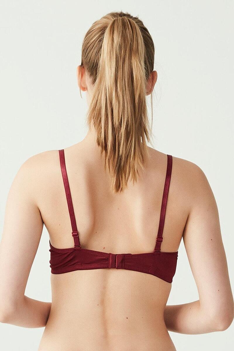 U.S. Polo Assn 66142 Kulaksız İçi Boş Sütyen - BORDO