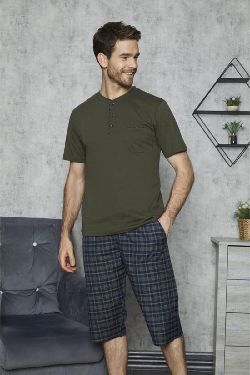 Kly 7521 Erkek Kapri Pijama Takım - HAKİ