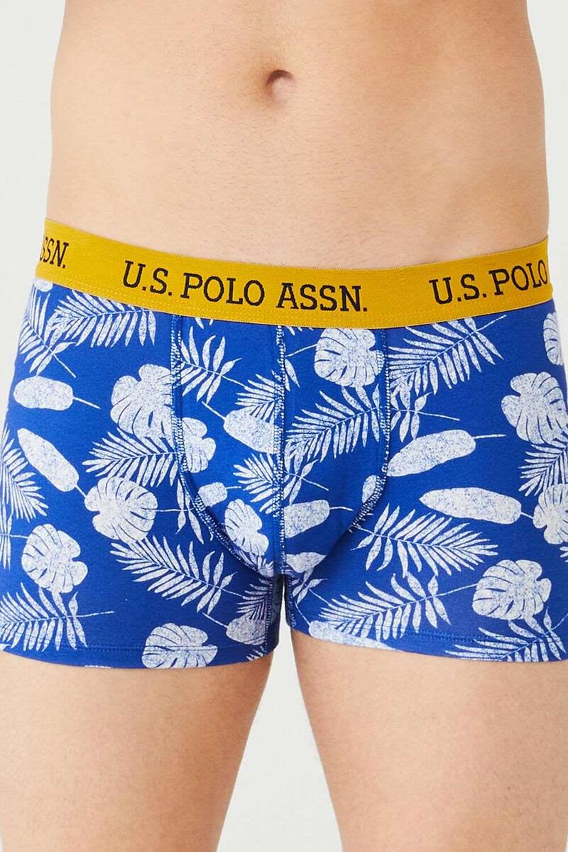 U.S. Polo Assn 80433 Erkek 3 Lü Boxer - SAKS/GRİ/SAKS