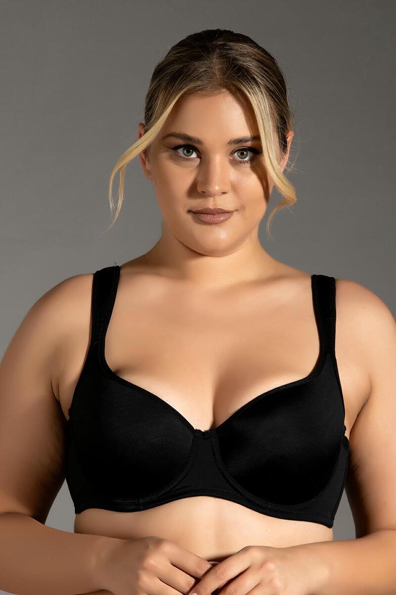 New Bra 8140 Büyük Beden Desteksiz Sütyen - SİYAH