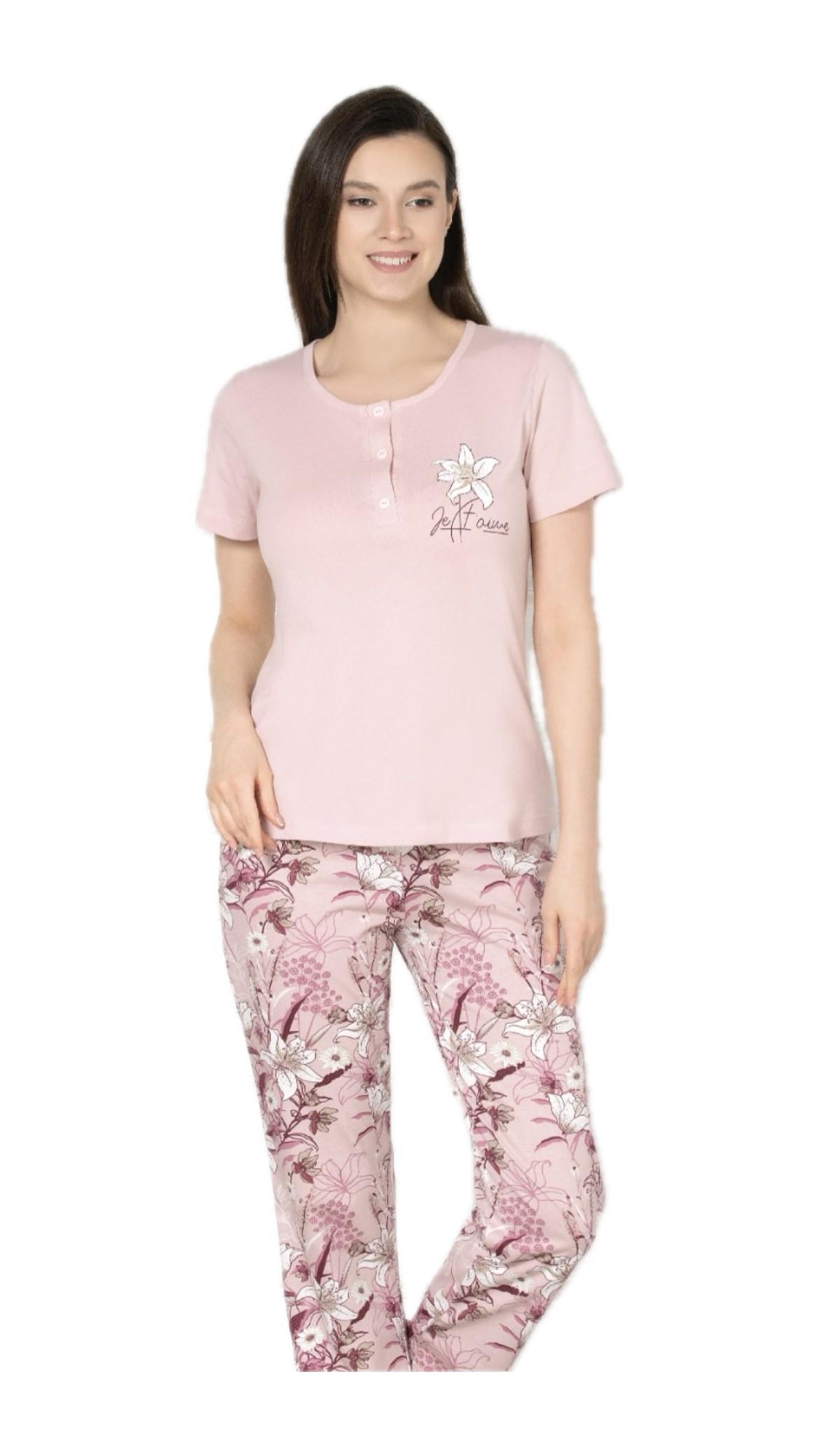 Alperi 78-62 Kadın Kısa Kol Pijama Takım - PEMBE