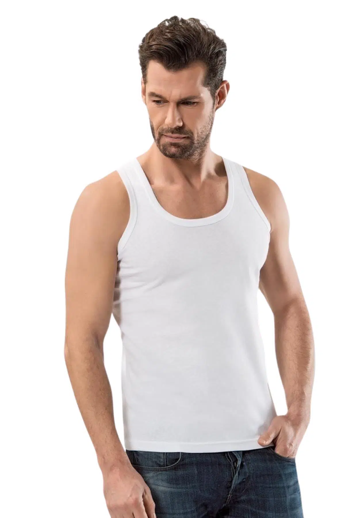 Anıt 1104 Ribana Erkek Atlet - BEYAZ