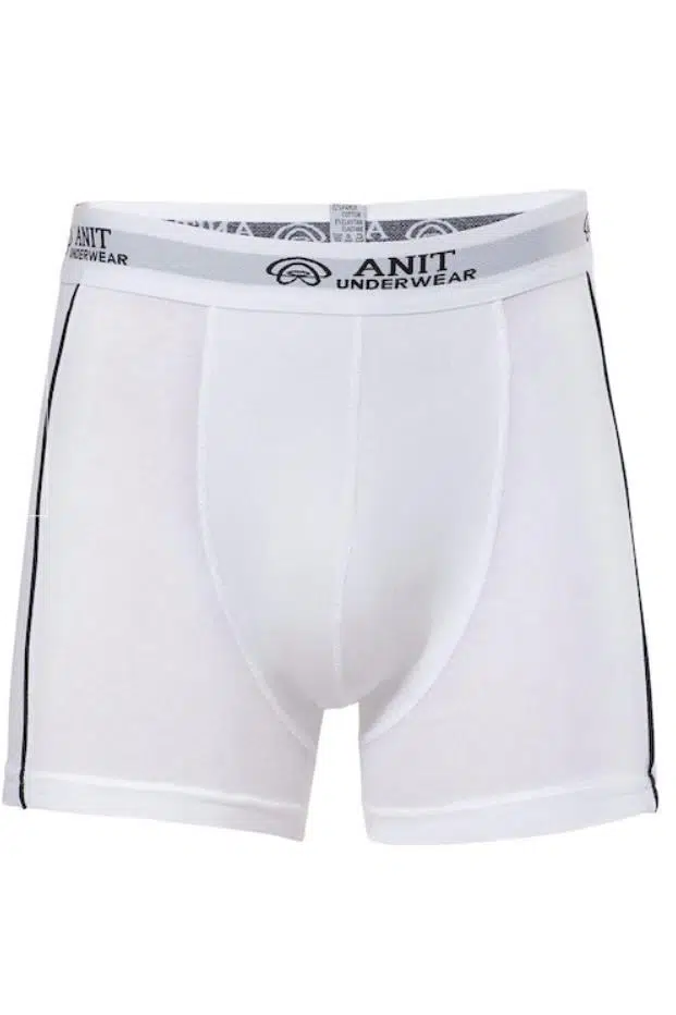 Anıt 1120 Erkek Likralı Pamuklu Şeritli Boxer - BEYAZ