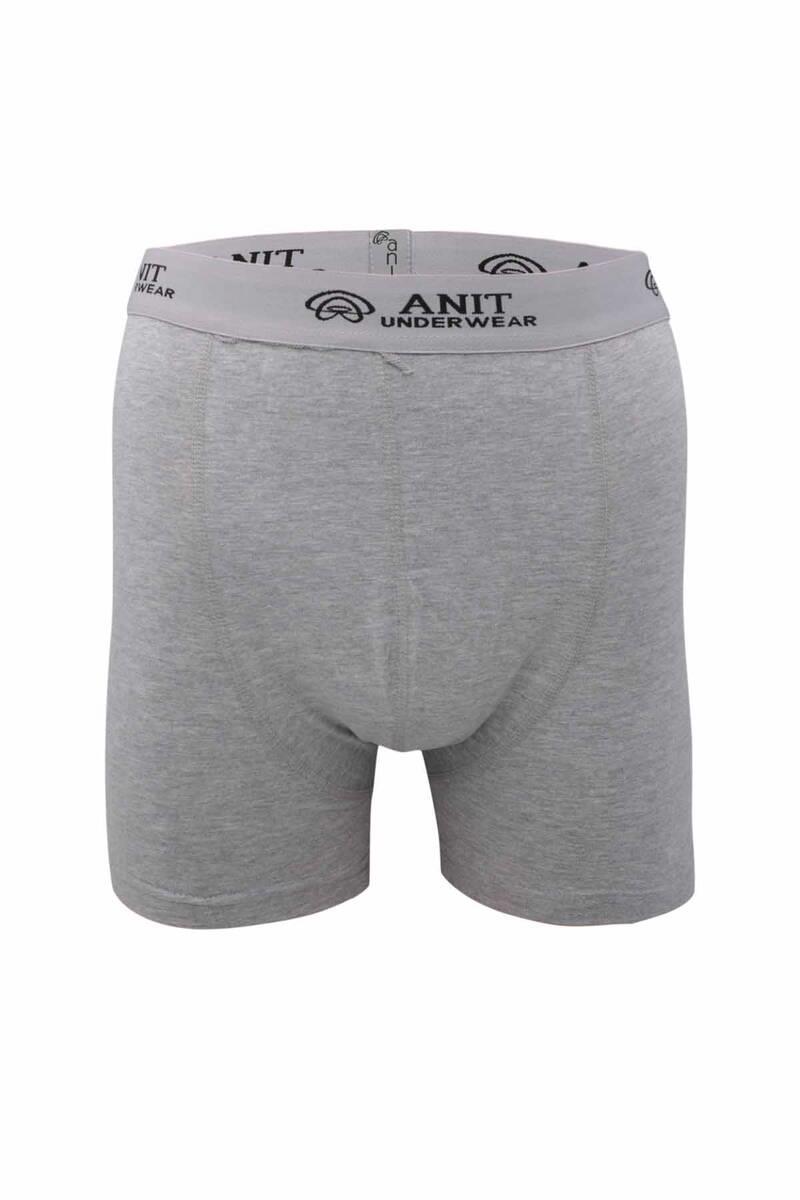 Anıt 1120 Erkek Likralı Pamuklu Şeritli Boxer - GRİ