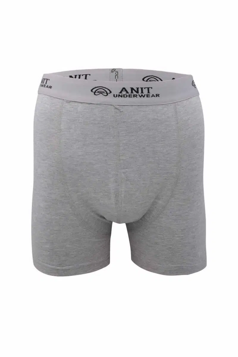 Anıt 1120 Erkek Likralı Pamuklu Şeritli Boxer - GRİ
