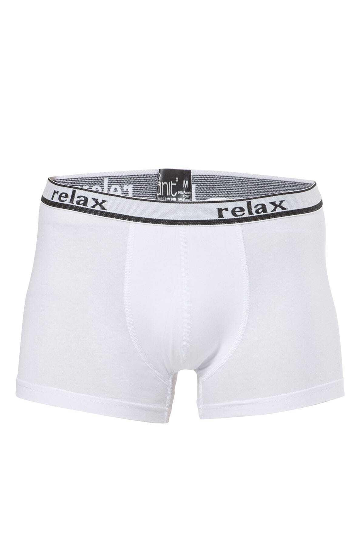 Anıt Erkek Relax Pamuklu Esnek 1 Adet Boxer - BEYAZ