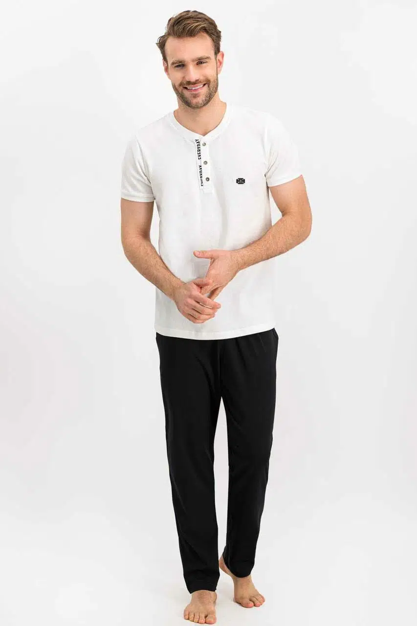 Arnetta 632 Everyday Erkek Pijama Takımı - BEYAZ
