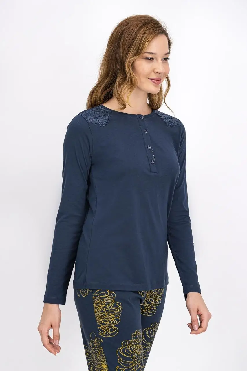 Arnetta 923 Jasmine Mat Kadın Pijama Takımı - İNDİGO