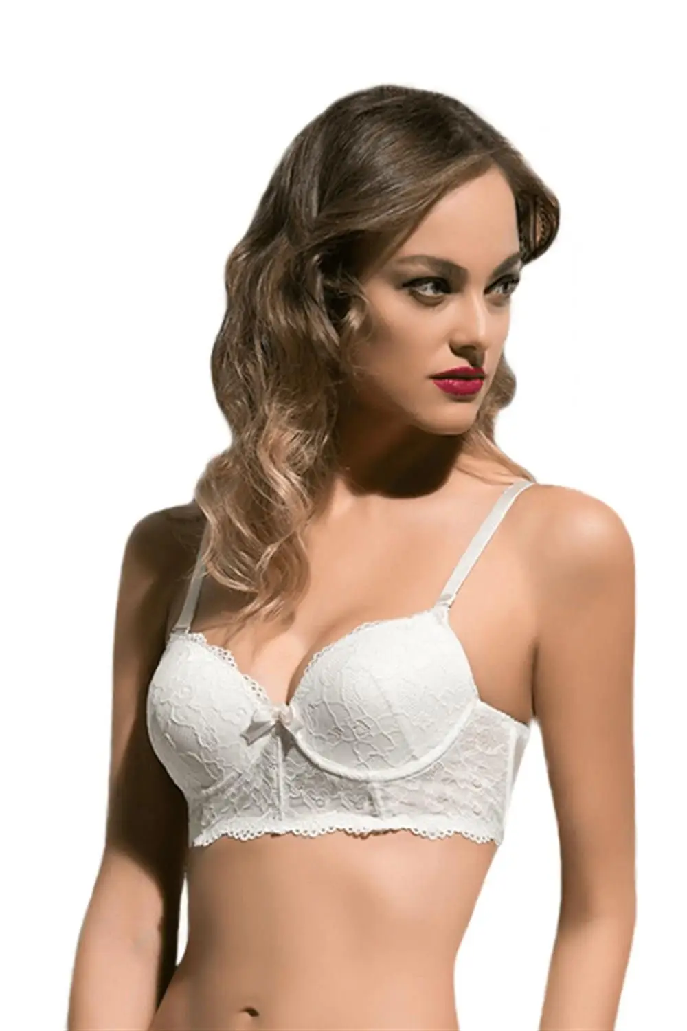 Bella Donna 7000 Kadın Dantelli Büstiyer - EKRU