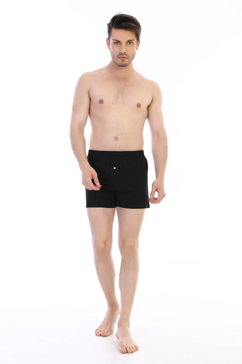 Çift Kaplan 805 Erkek Penye Boxer - SİYAH