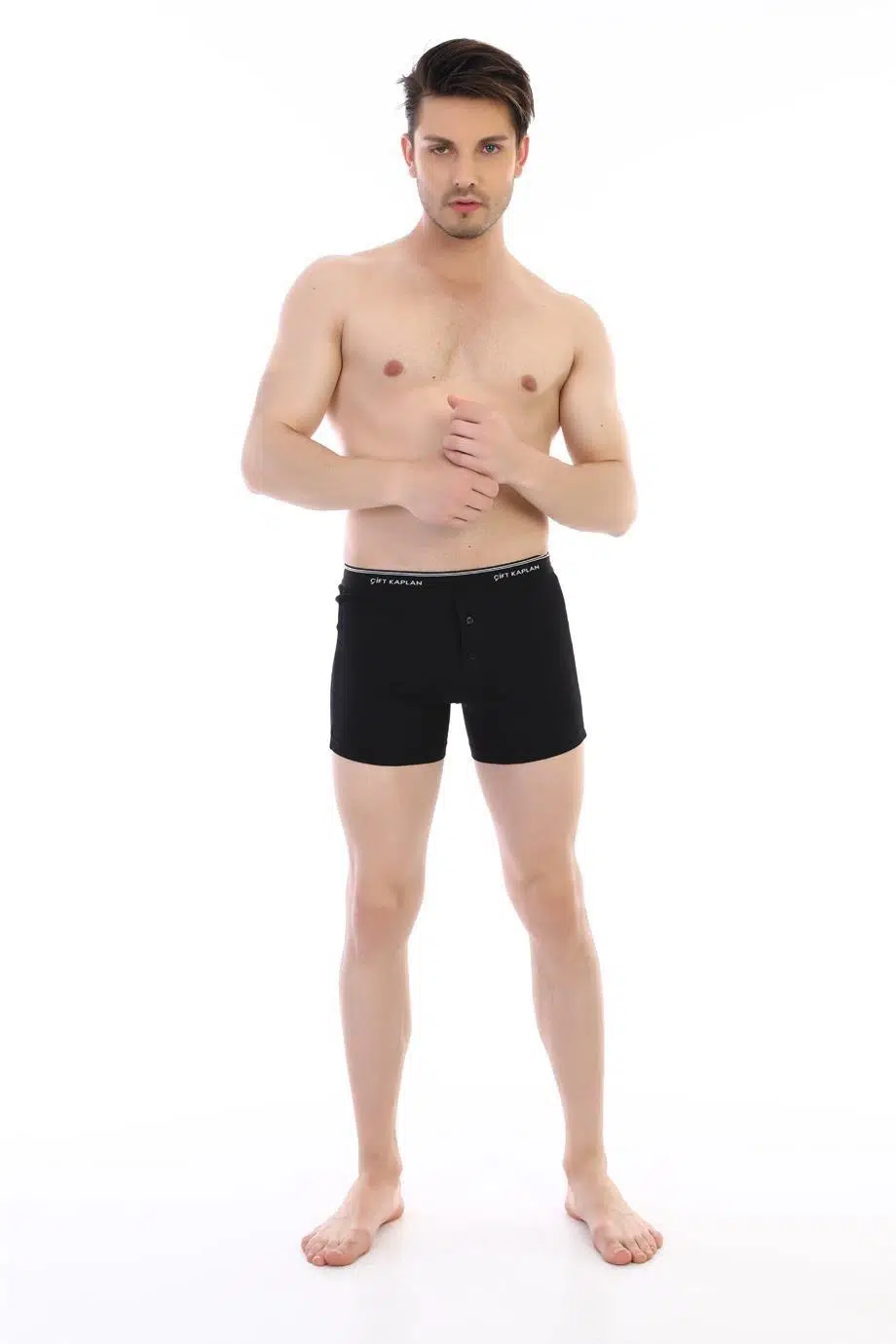 Çift Kaplan 880 Erkek Elastanlı Boxer - SİYAH