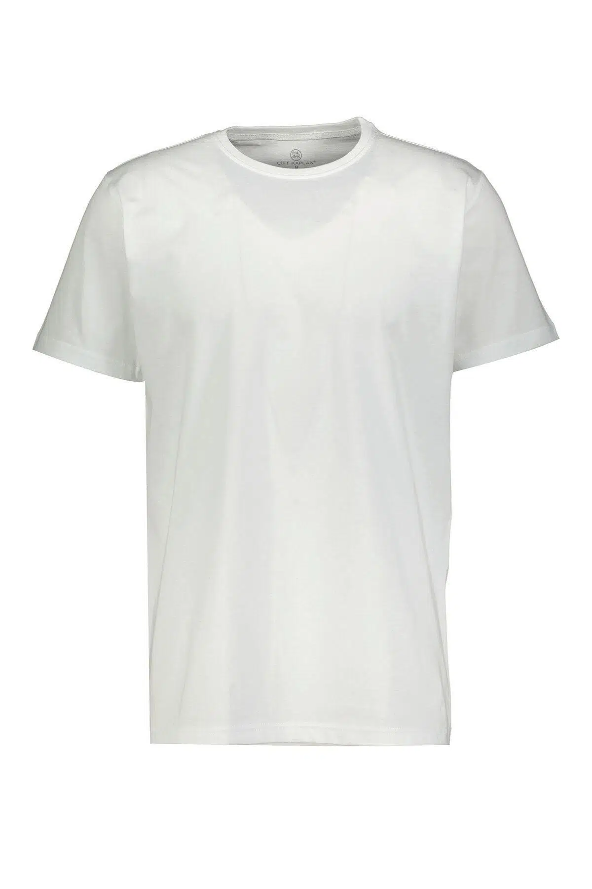 Çift Kaplan 947 Erkek Süprem Bisiklet Yaka Beyaz T-shirt