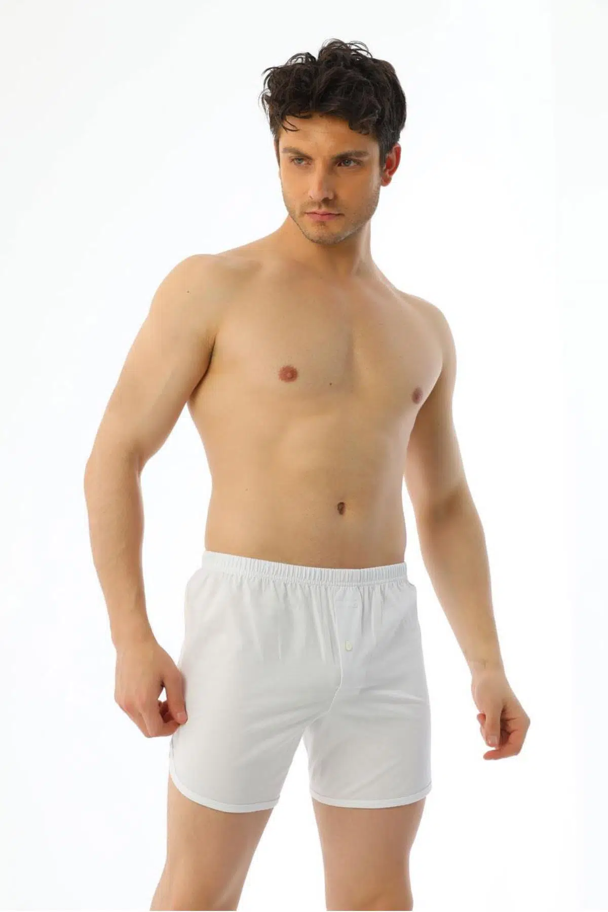 Çift Kaplan Erkek Beyaz %100 Pamuklu Süprem Spor Külot 1 Adet - BEYAZ
