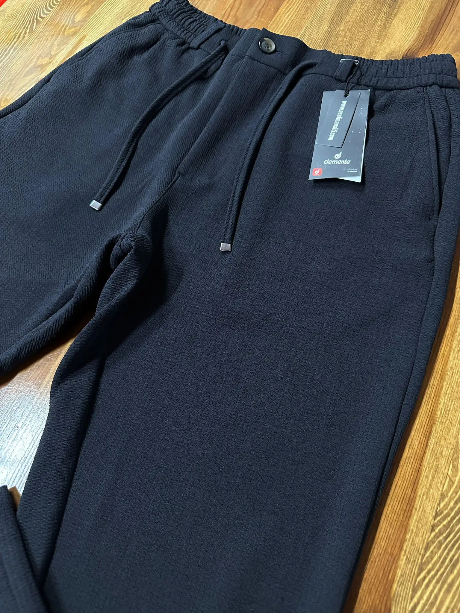 Demente 944 Erkek Kayra Kumaş Beli Lastikli Jogger - LACİVERT