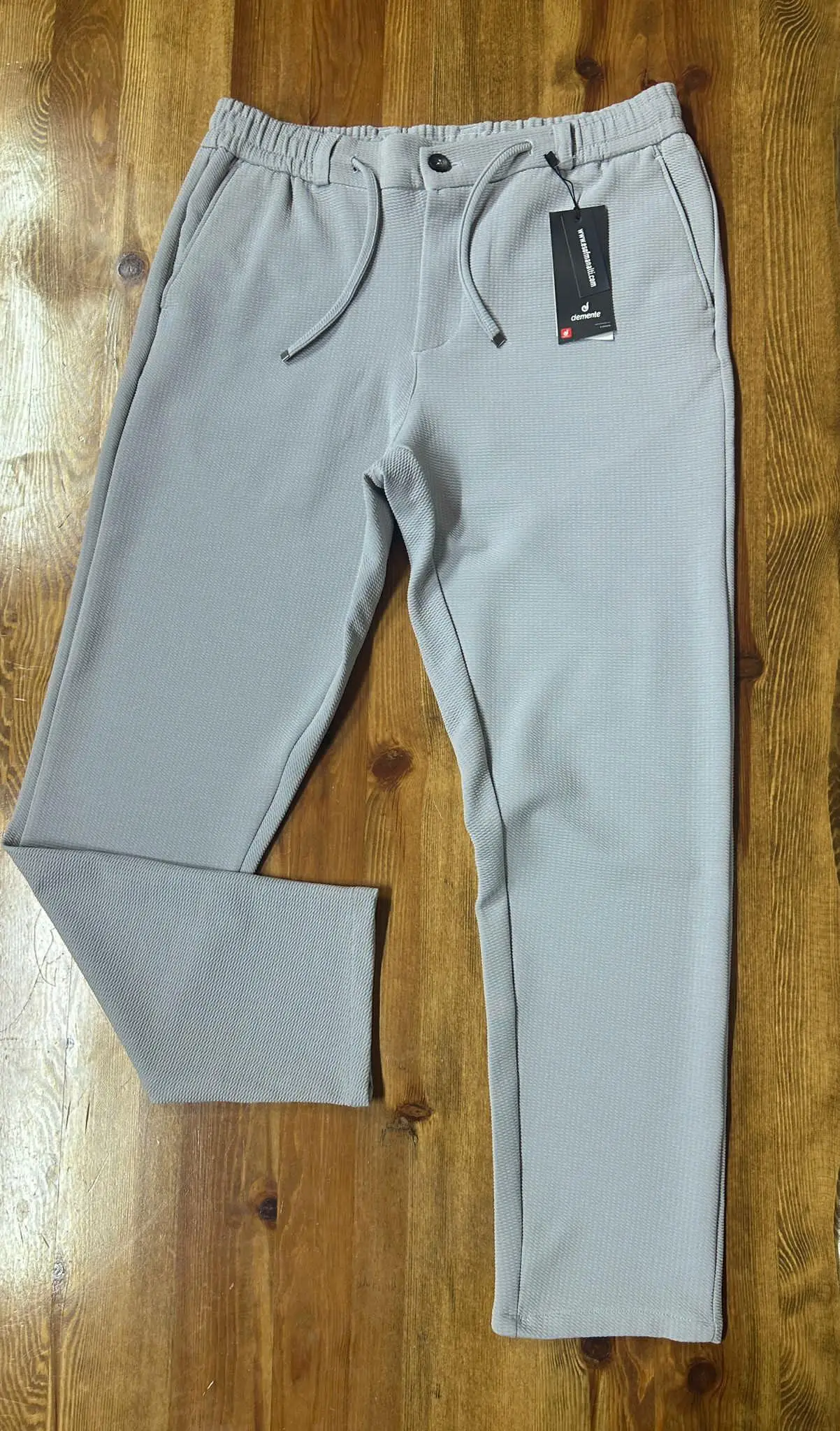Demente 944 Erkek Kayra Kumaş Beli Lastikli Jogger - GRİ
