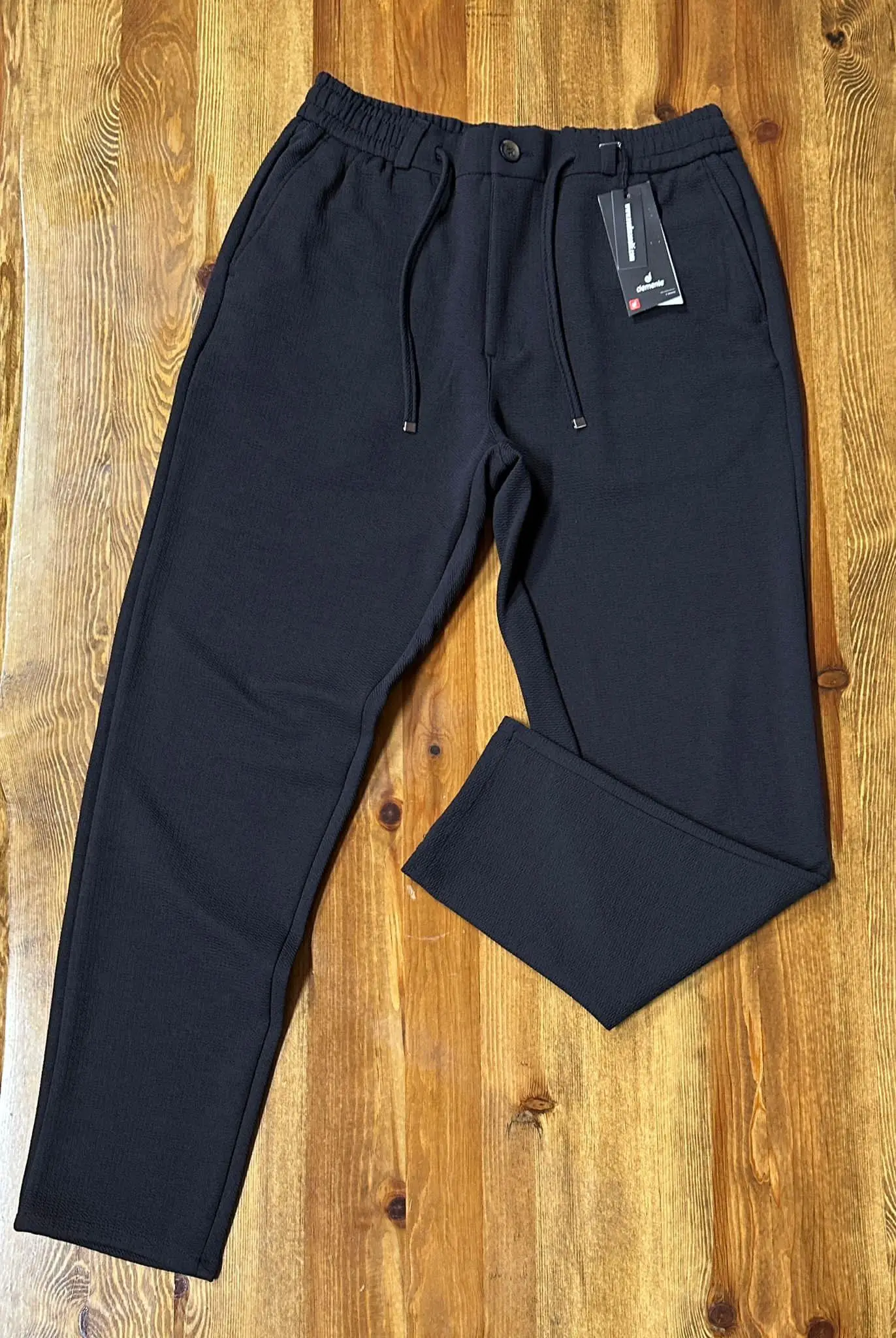 Demente 944 Erkek Kayra Kumaş Beli Lastikli Jogger - SİYAH