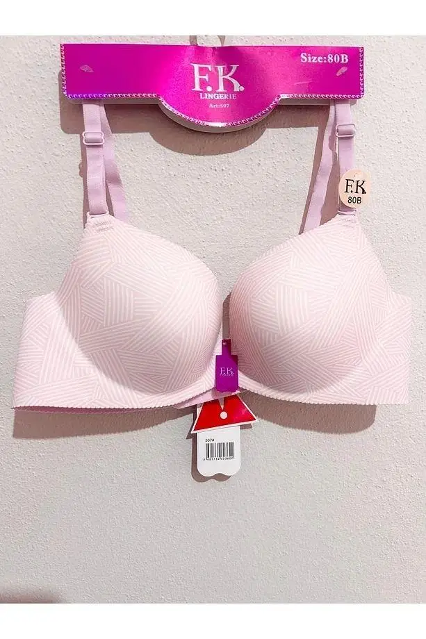 FK Kadın Lazer Kesim Desteksiz Dolgusuz Balenli Soft Sütyen - PEMBE