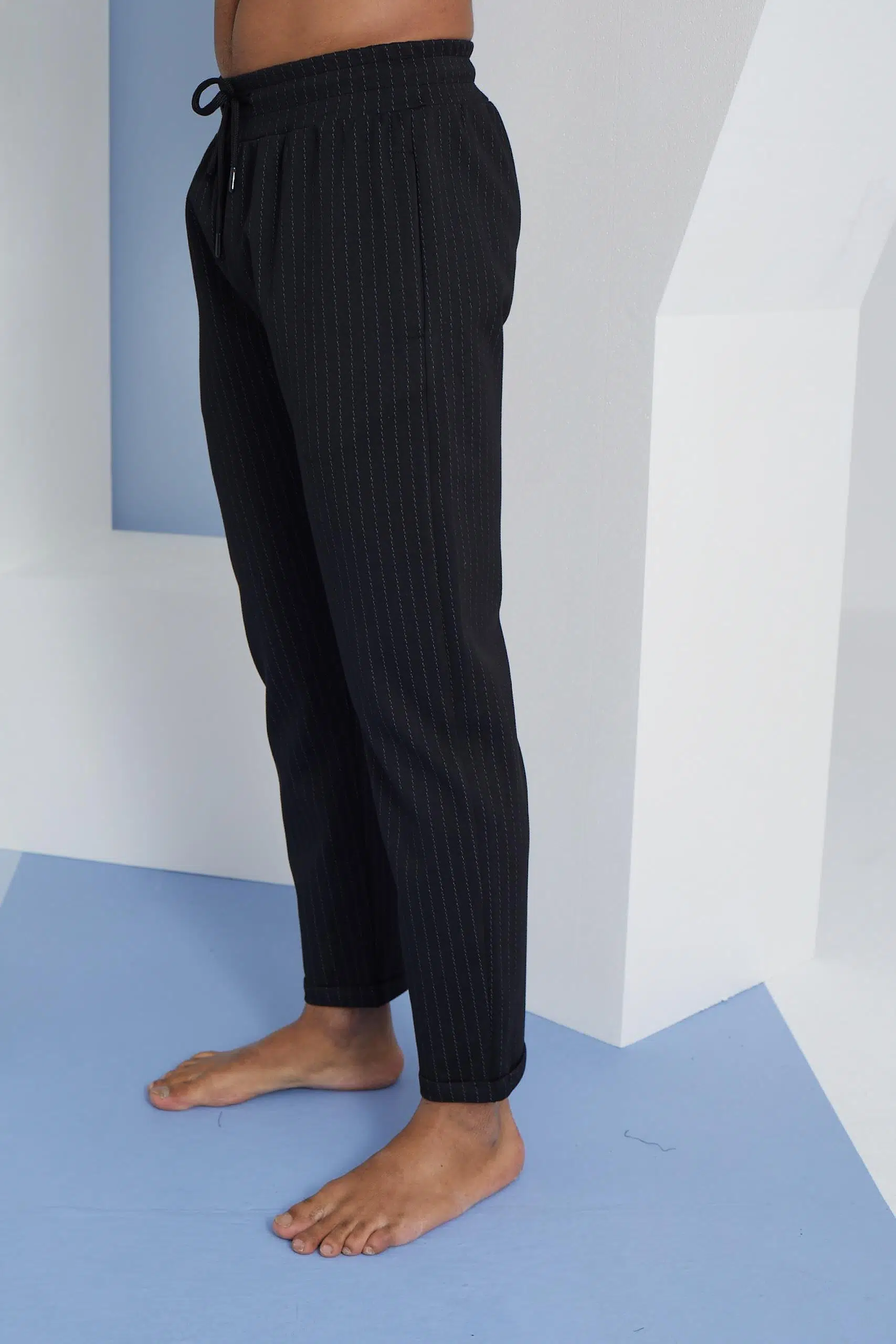 Gd Goldoremi 1044 Erkek Arka Beli Lastikli Duble Paça Esnek Jogger Pantolon - LACİVERT