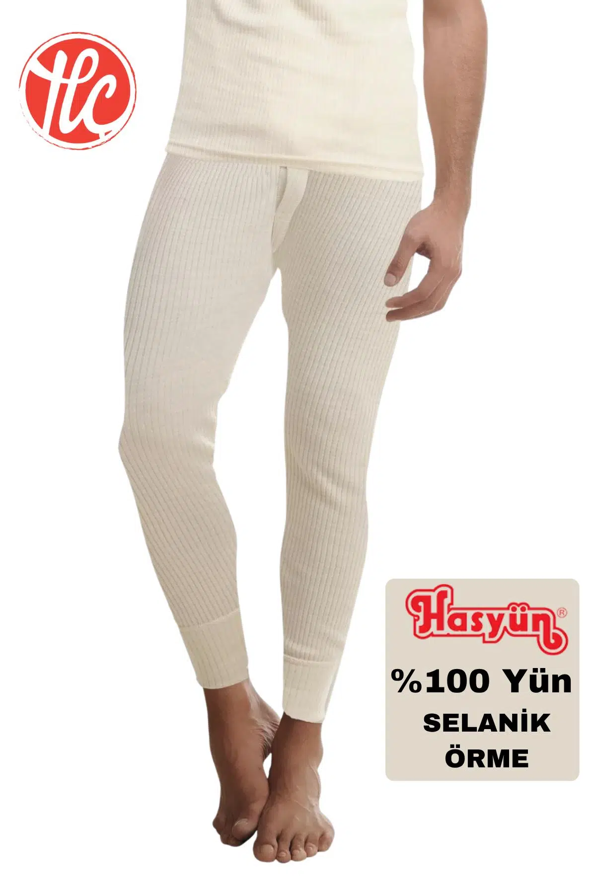 Hasyün 1001 Erkek %100 Avusturalya Yün Uzun Don İçlik - SARI