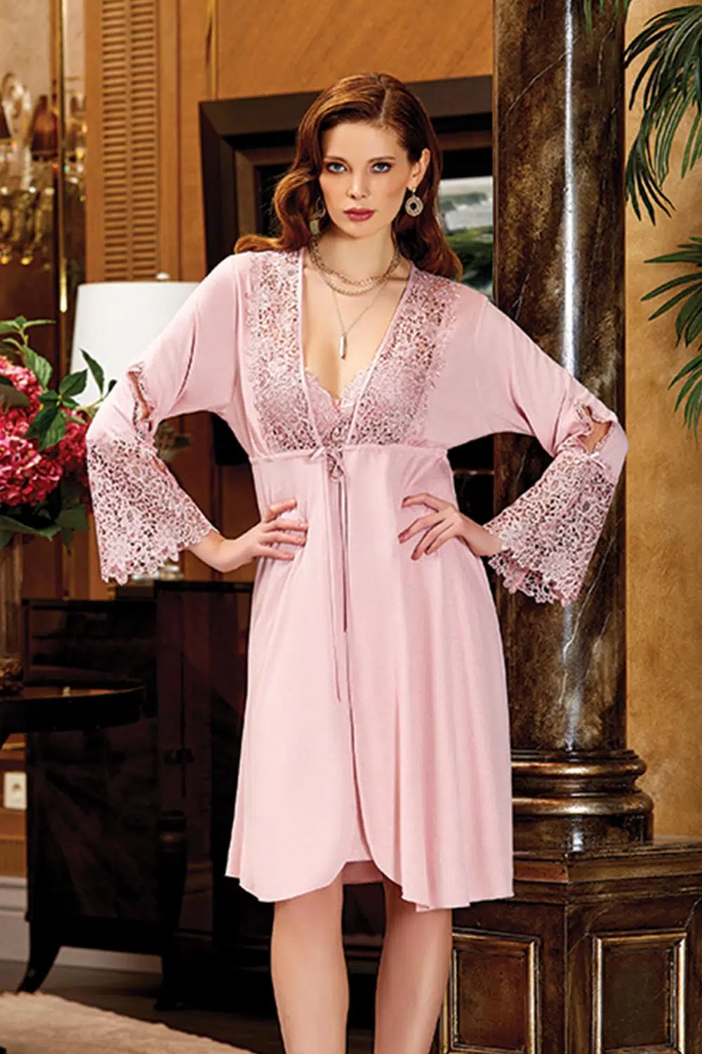 Jeremi 561 Kadın Dantelli 6'Lı Takım - PUDRA