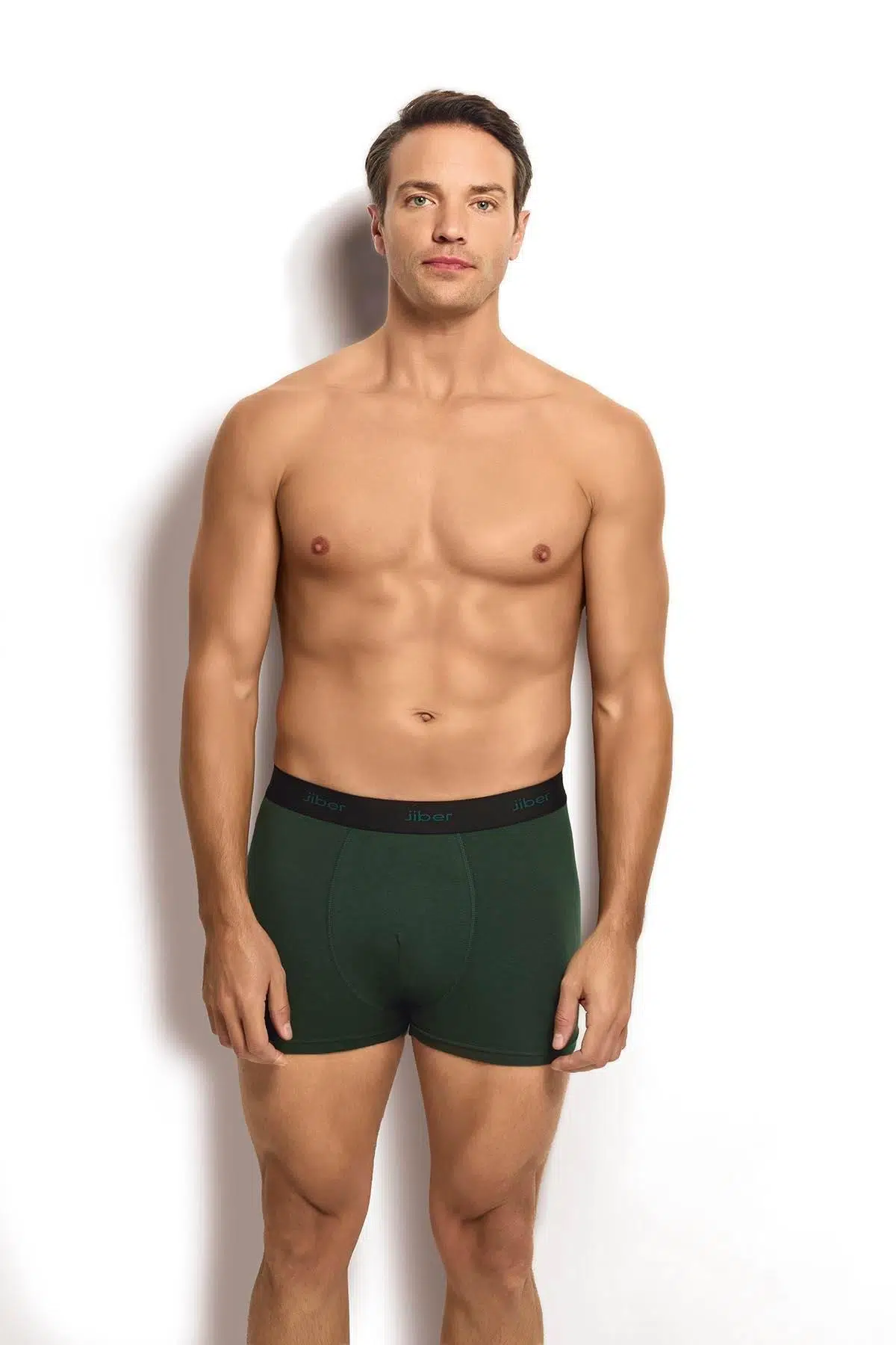 Jiber 321 Erkek Modal Pamuklu Boxer - YEŞİL