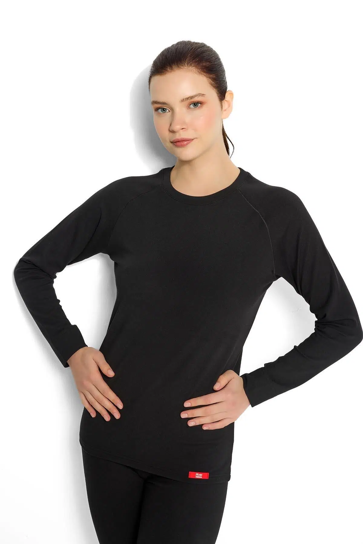 Jiber 592 Kadın Yuvarlak Yaka Uzun Kollu Isıtıcılı Termal Üst İçlik