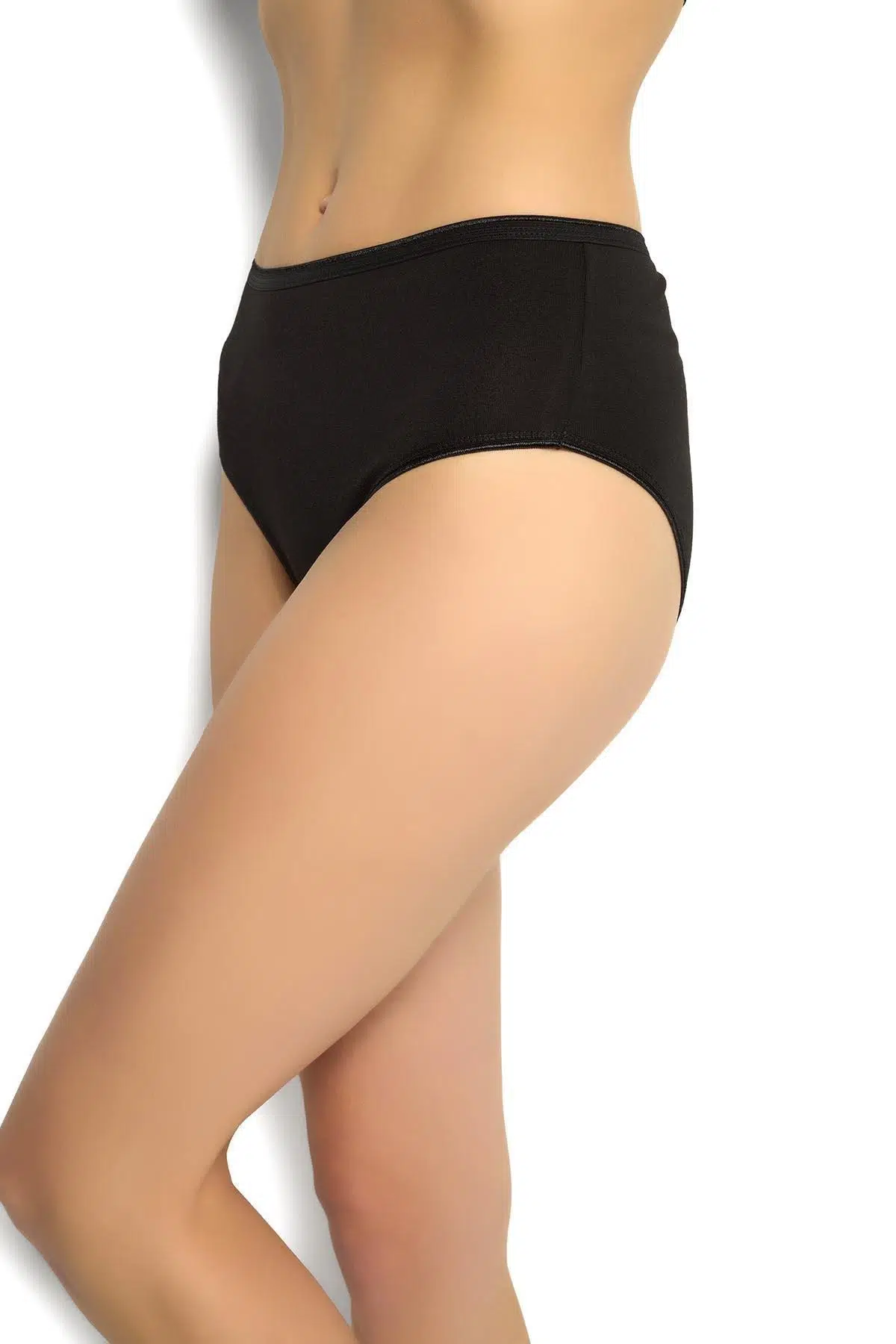Jiber 624 Kadın Modal Yüksek Bel Bato Külot 1 Adet - SİYAH