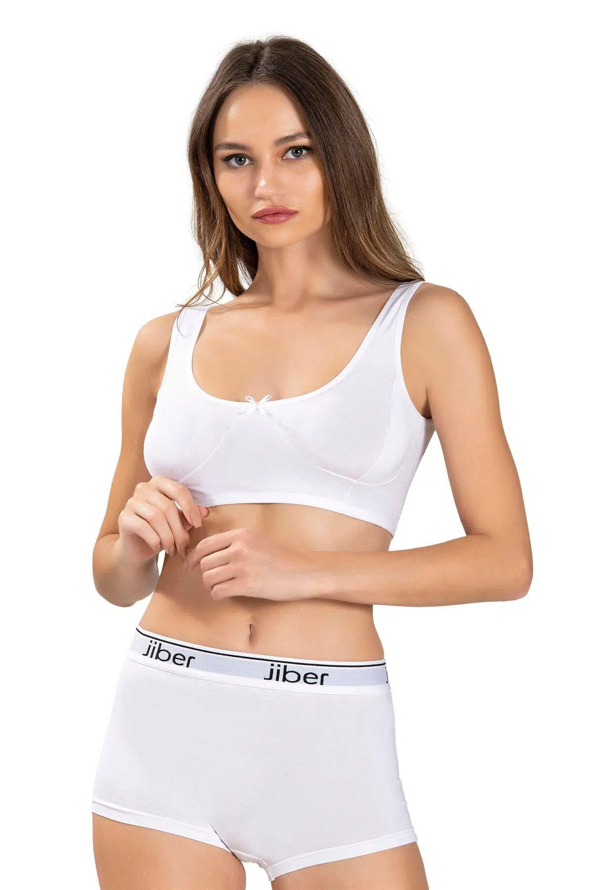 Jiber 650 Kadın Modal Geniş Askılı Glory Büstiyer 1 Adet - BEYAZ