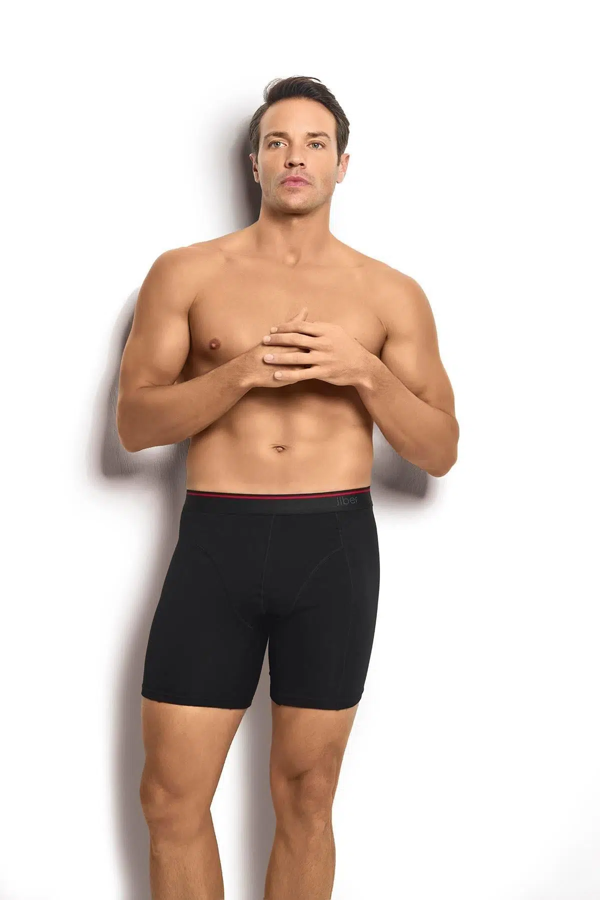 Jiber Erkek 3'lü Pamuklu Likralı Rahat Uzun Boxer - SİYAH