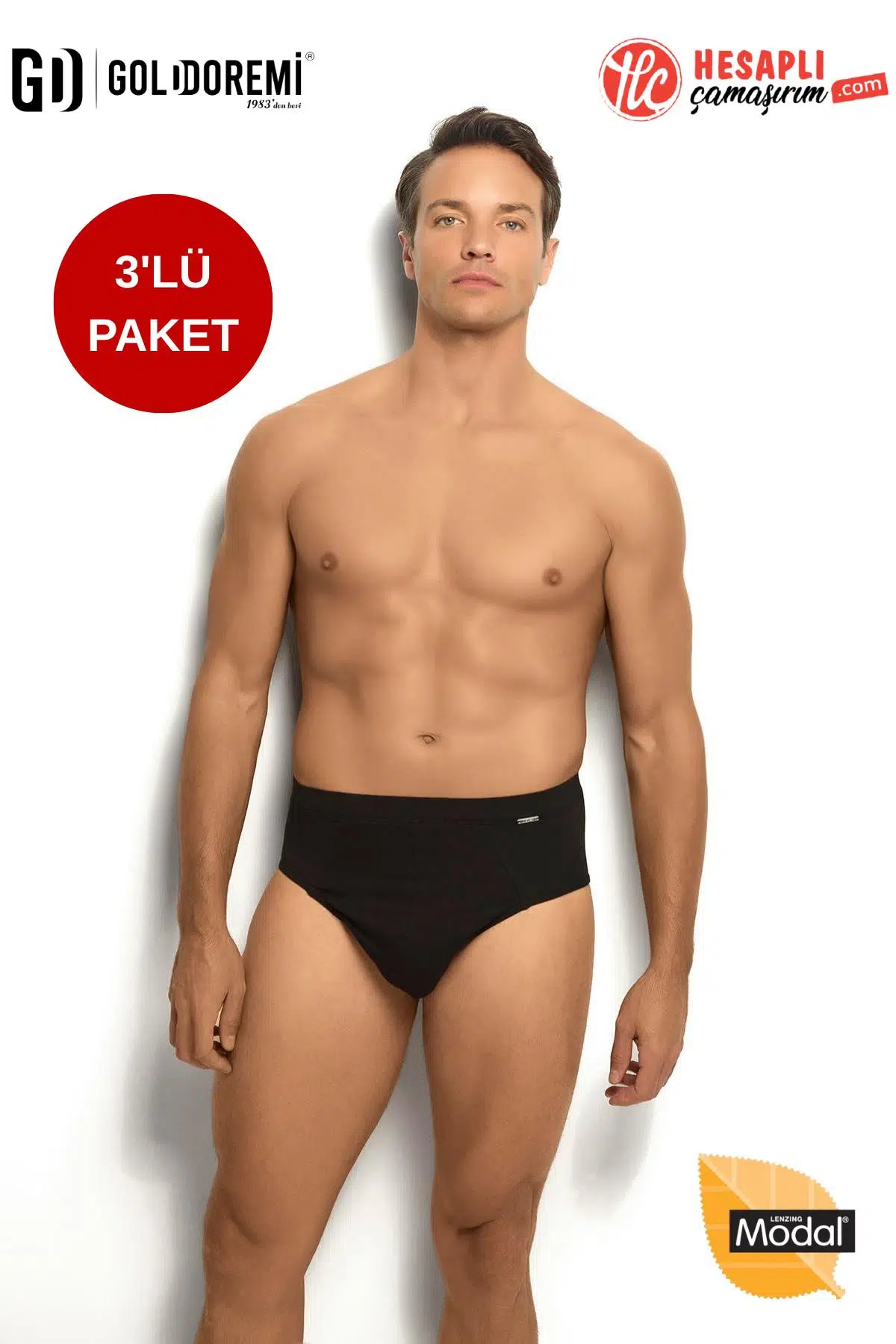 Jiber Erkek Premium Modal Pamuklu Çok Rahat İz Yapmayan Lastik 3'lü Kutulu Slip Külot