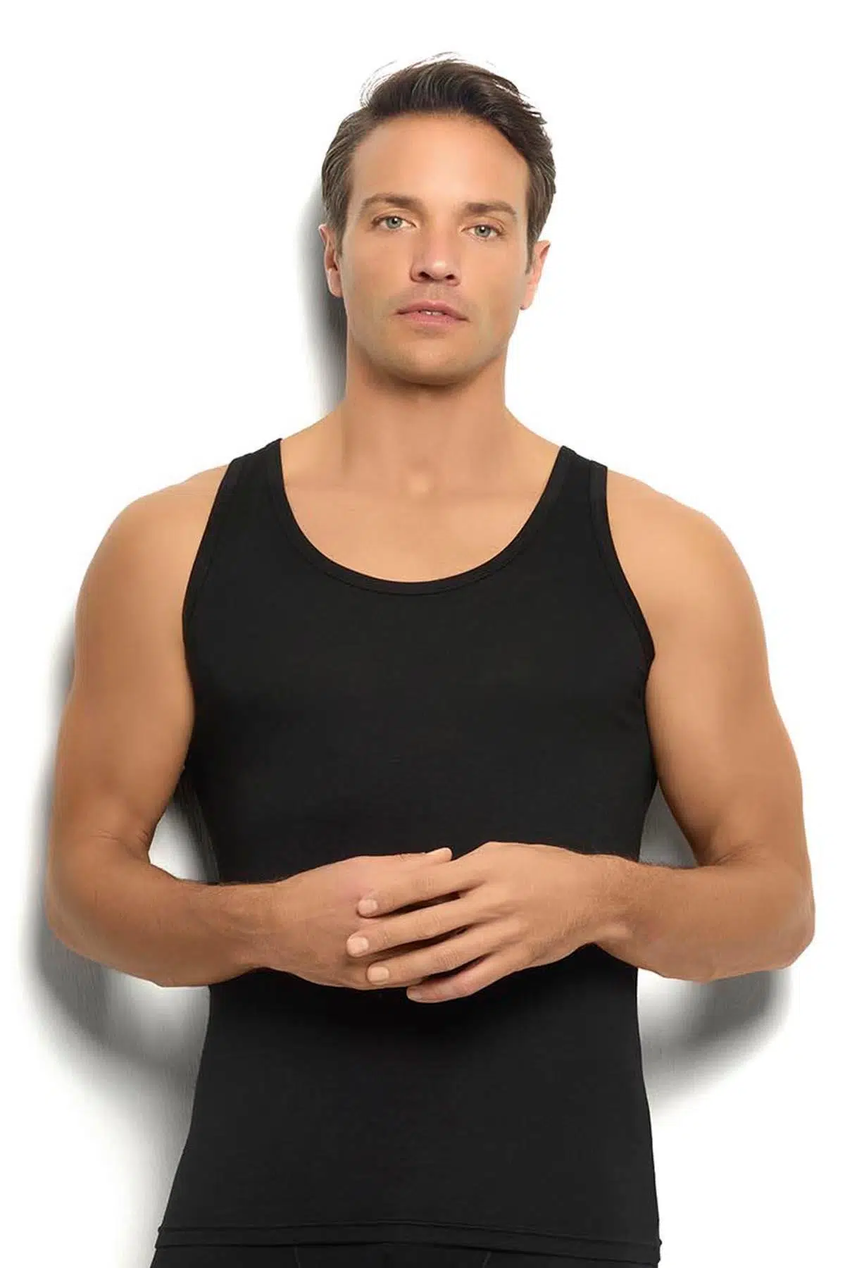 Jiber Erkek Ekonomik 2'li Kutulu Bambu Terletmez Atlet - SİYAH