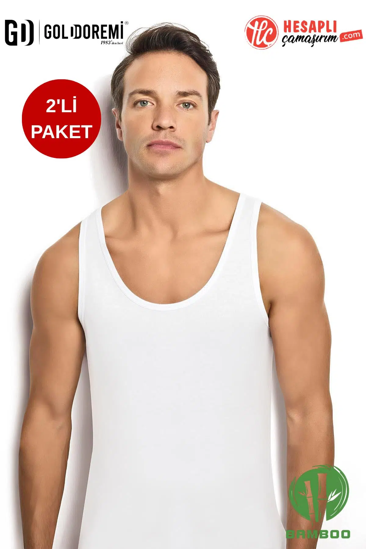 Jiber Erkek Premium 2'li Kutulu Çok Rahat Hafif Terletmez Nefes Alabilen Bambu Kumaş Atlet
