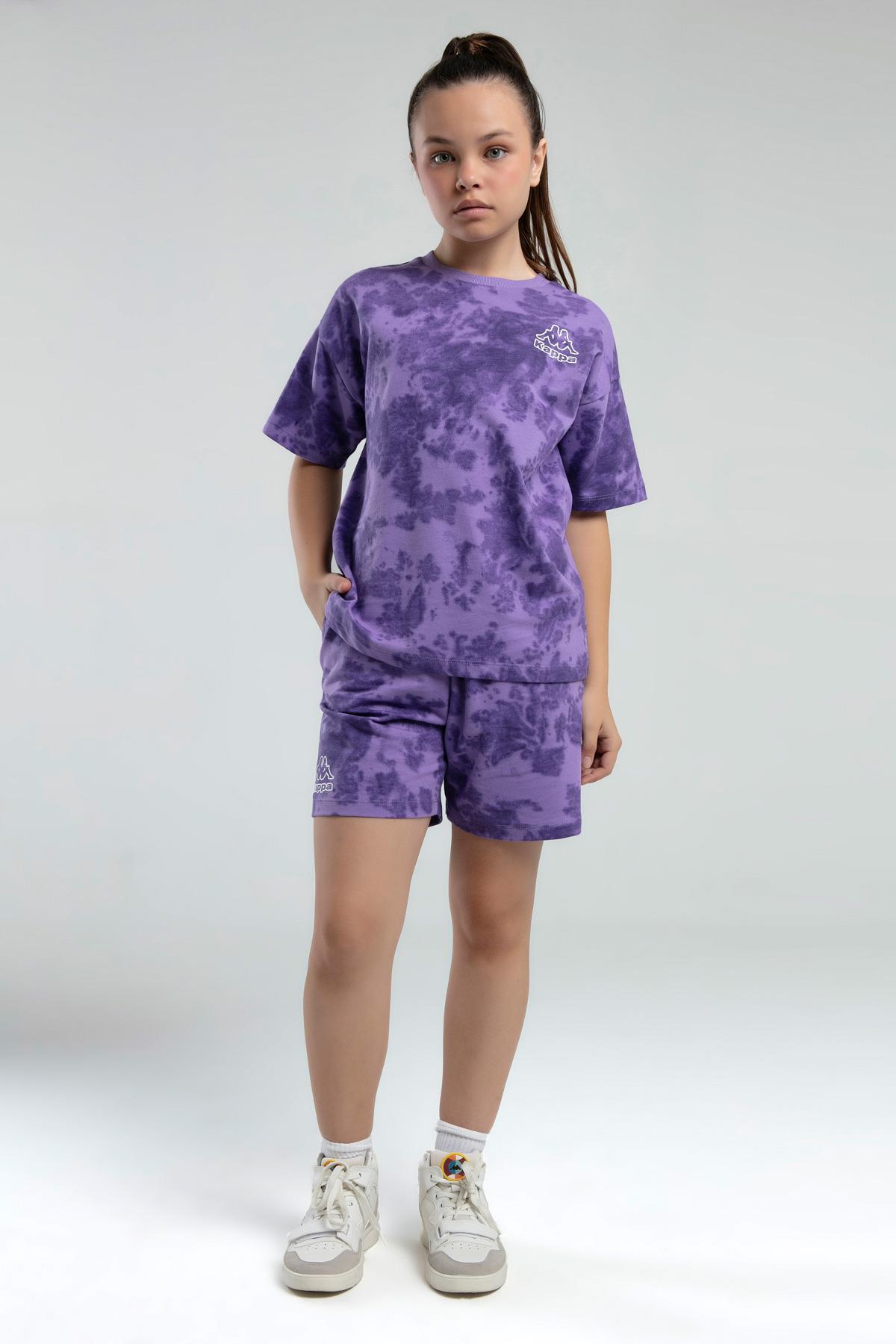 Kappa 362415 Kız Çocuk Tie-Dye Şort Bermuda Pijama Takım - LİLA