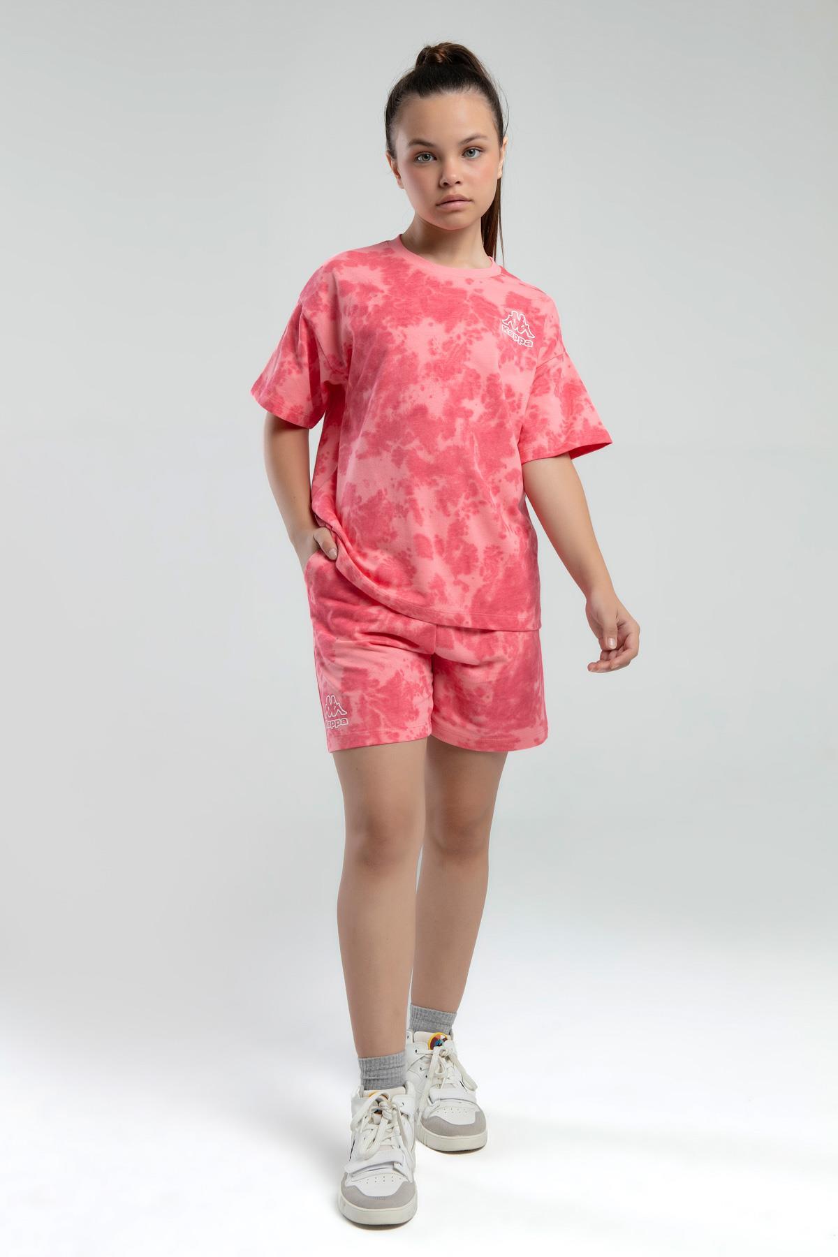 Kappa 362415 Kız Çocuk Tie-Dye Şort Bermuda Pijama Takım - PEMBE