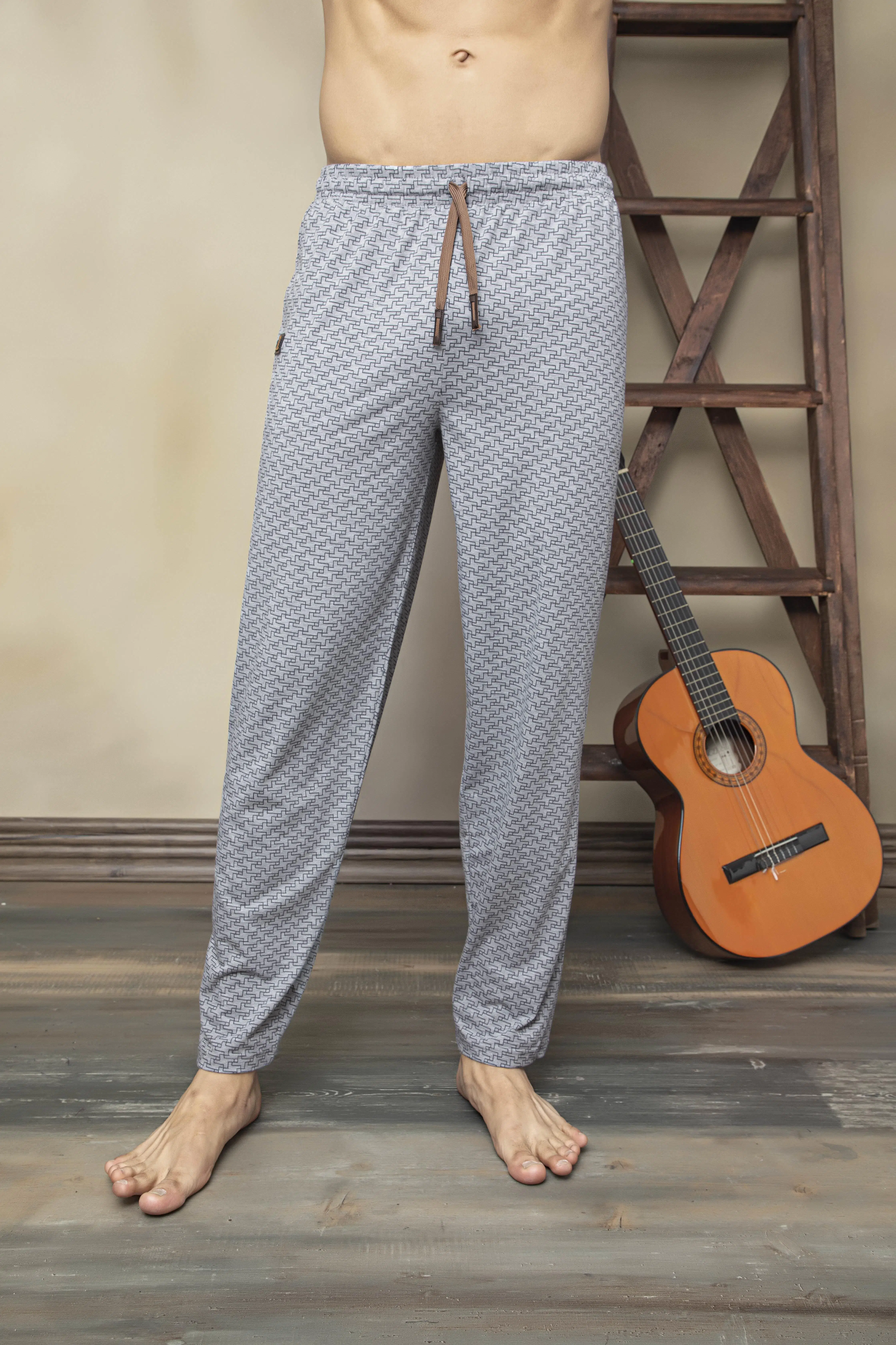 KLY 156 Erkek Baskılı Tek Alt - GRİ