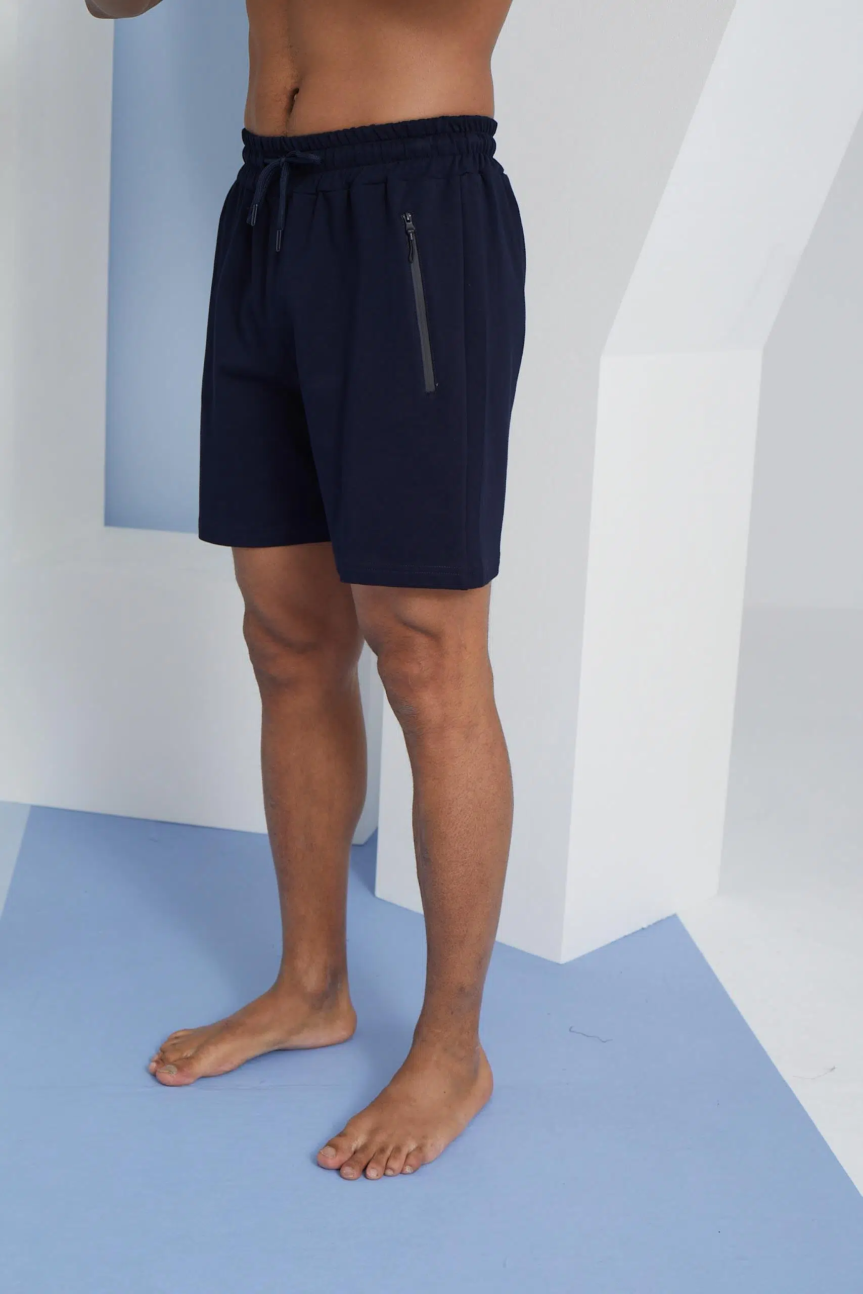 Kly 302 Erkek Fermuarlı Şort - LACİVERT