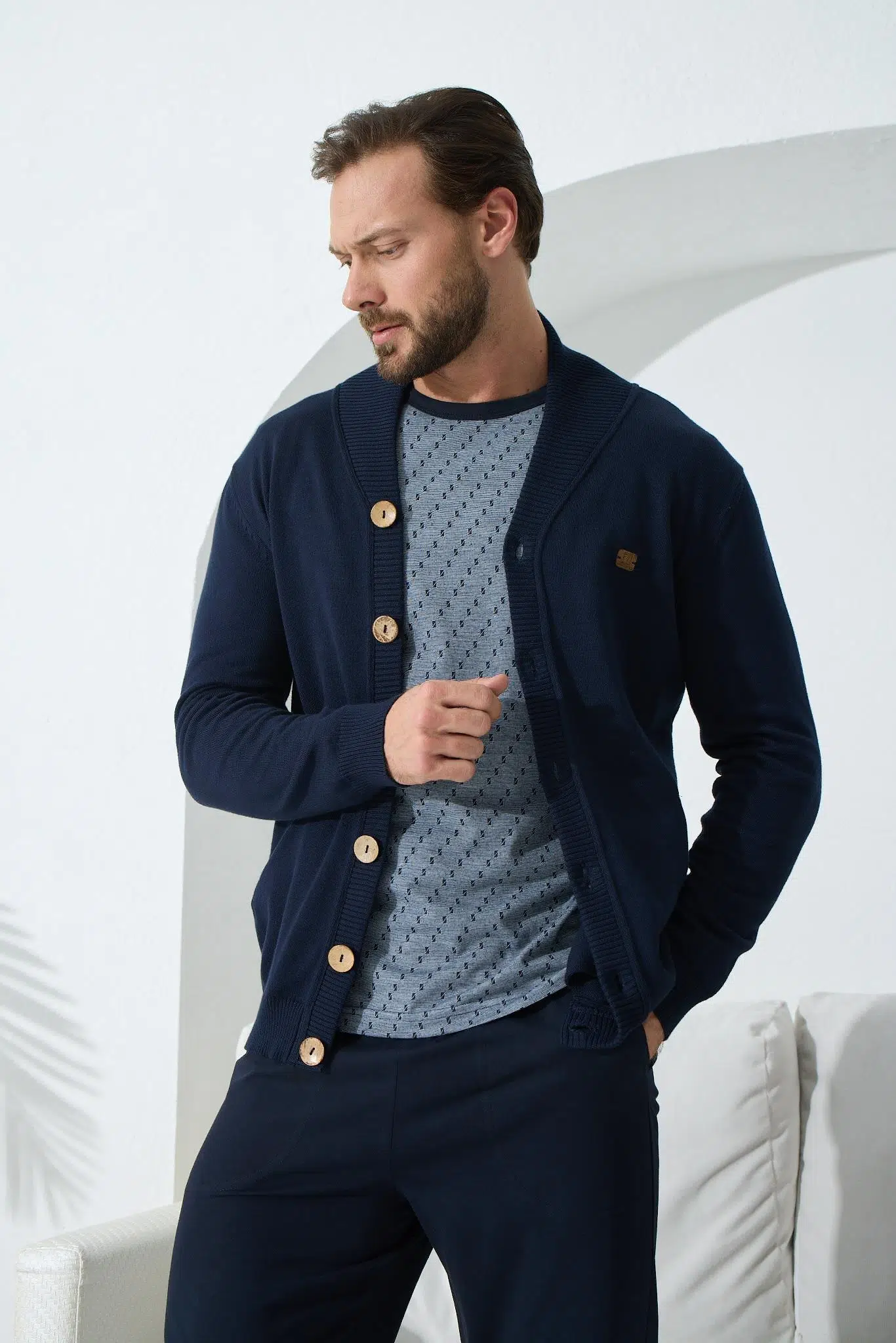 Kly 5041 Erkek 5'li Pijama Çeyiz Seti - LACİVERT