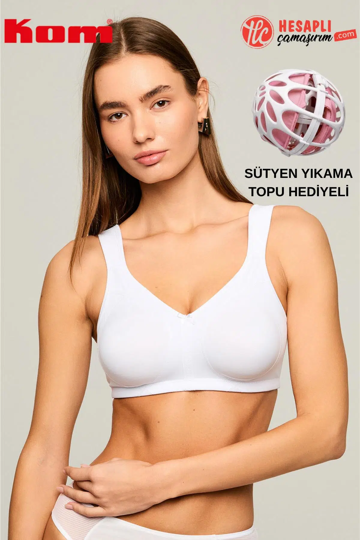 Kom Kadın Premium Seri Balensiz Telsiz Desteksiz Kapsız Mükkemmel Toparlayıcı Kutulu Sütyen